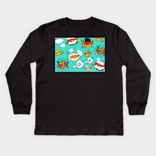 Retro Pop Art Kids Long Sleeve T-Shirt